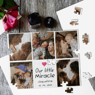 Our Little Miracle Baby Photo Collage Keepsake Jigsaw Puzzle