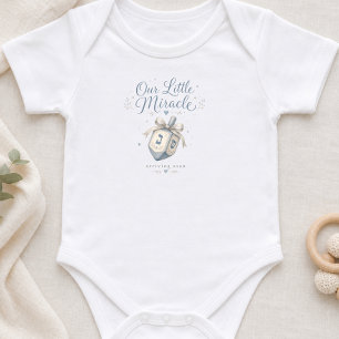 Our Little Miracle Hanukkah Pregnancy Announcement Baby Bodysuit