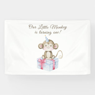 Our Little Monkey First Birthday  Banner