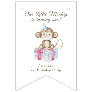 Our Little Monkey First Birthday Bunting