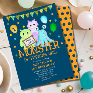 Our Little Monster 1st Birthday  Invitation