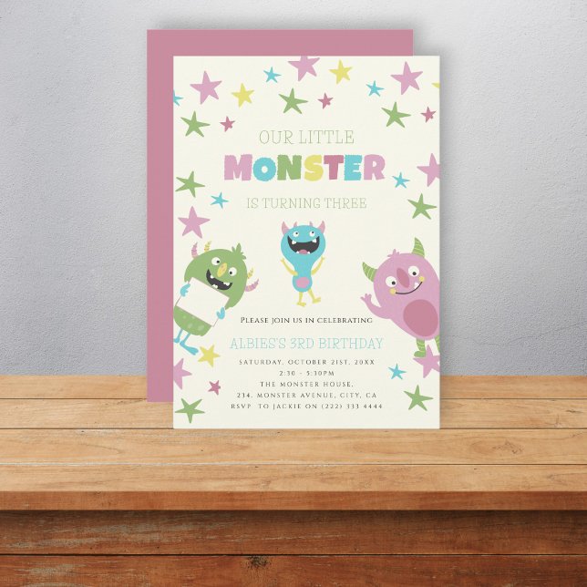 Our little monster  birthday Invitation (Creator Uploaded)
