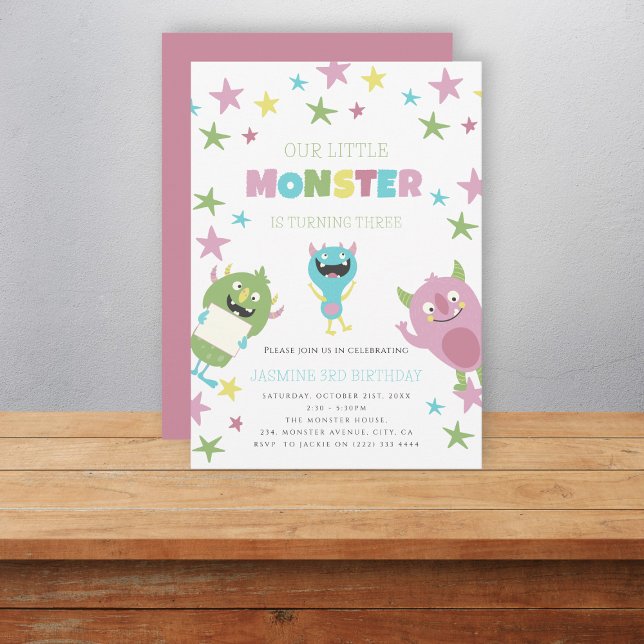 Our little monster  birthday Invitation (Creator Uploaded)