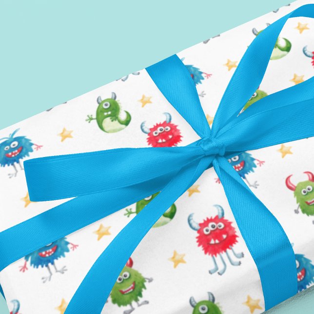 Our Little Monster Birthday Party Wrapping Paper (Creator Uploaded)