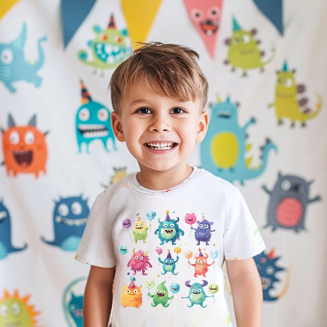 Our Little Monster | Colourful Three Monsters Toddler T-Shirt (Creator Uploaded)