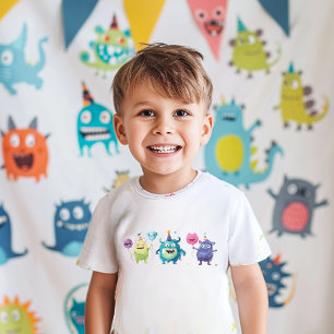 Our Little Monster Colourful Three Monsters Toddler T-Shirt