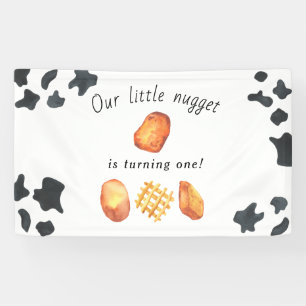 Our Little Nugget is turning one Kids Birthday Banner
