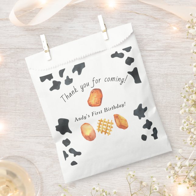Our Little Nugget is turning one Kids Birthday Favour Bag (Clipped)