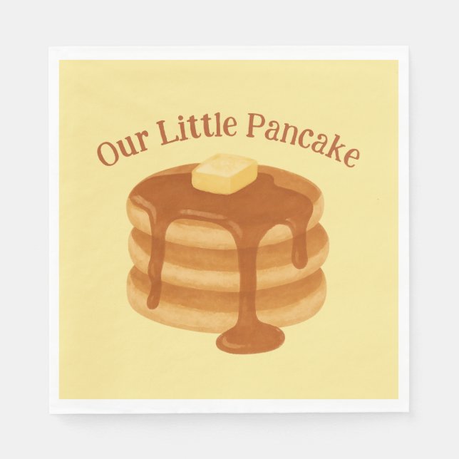 Our Little Pancake Breakfast Brunch Theme Napkin (Front)