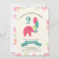 Our Little Peanut Elephant | Girl 2nd Birthday