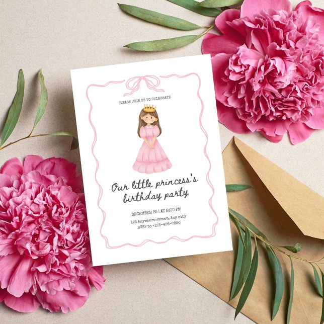 Our Little Princess 1st Birthday Party Invitation (Creator Uploaded)
