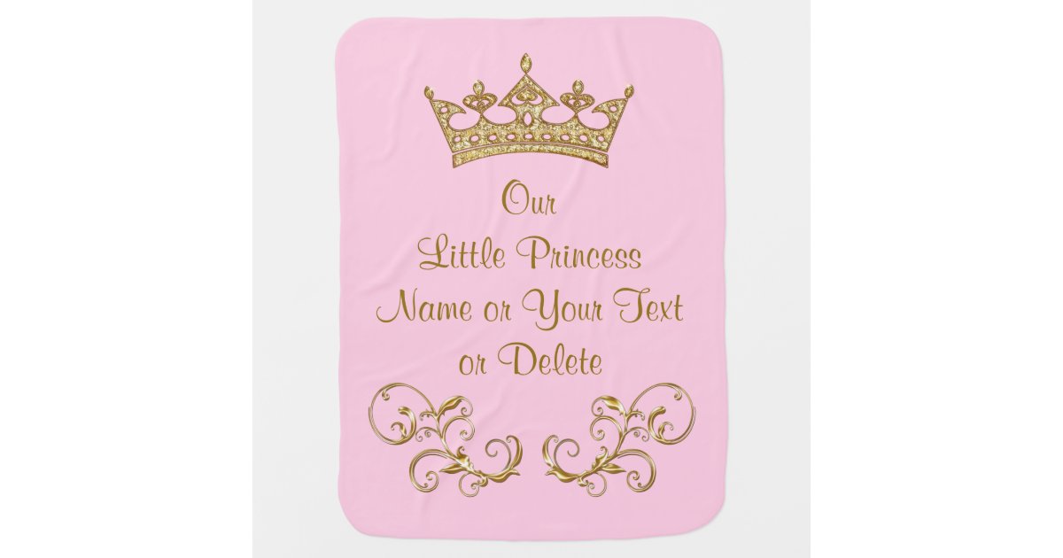 Our Little Princess Baby Blanket PERSONALIZED | Zazzle