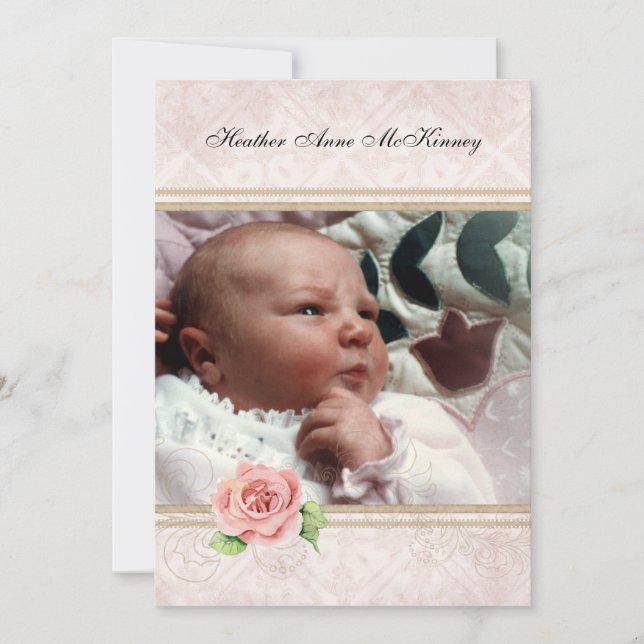 Our Little Princess Baby Girl Birth Announcement  (Front)