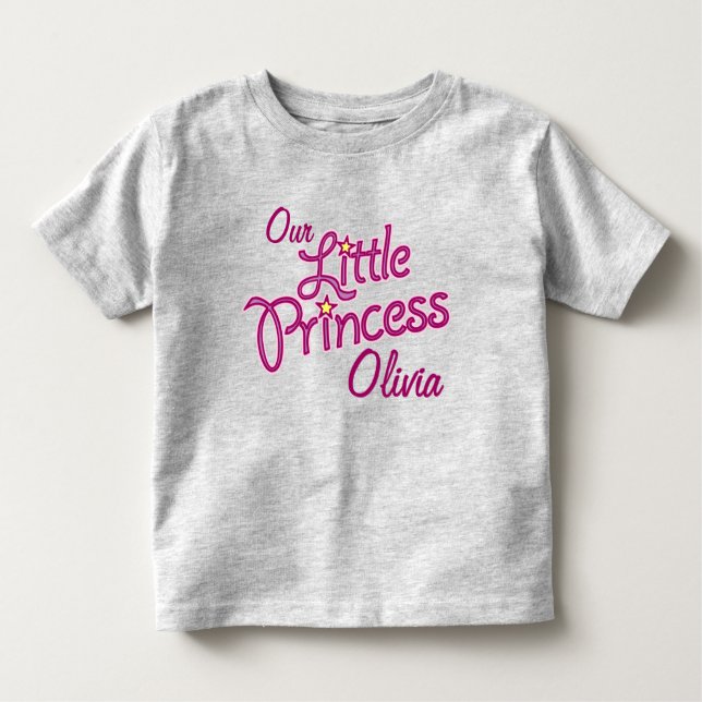 Our Little Princess custom name girls t-shirt (Front)