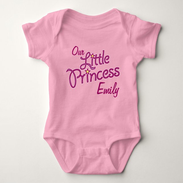 Our Little Princess named girls toddler t-shirt Baby Bodysuit (Front)