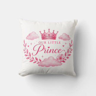 Our Little Princess Pink Crown Baby Girl Cushion