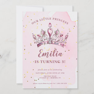 Our Little Princess Tiara Birthday Invitation