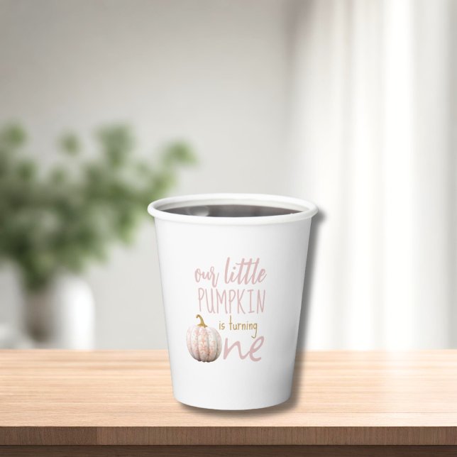 Our Little Pumpkin 1st Birthday Paper Cups (Creator Uploaded)