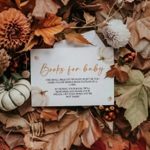 Our Little Pumpkin Baby Shower Book Request Enclosure Card