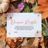 Our Little Pumpkin Baby Shower Diaper Raffle