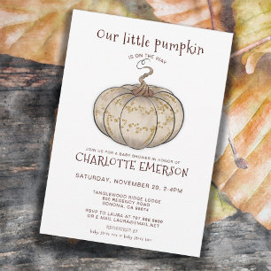 Our Little Pumpkin Baby Shower  Invitation