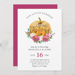 Our Little Pumpkin Baby Shower Invitation