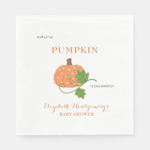 Our Little Pumpkin Baby Shower Invitation Napkin