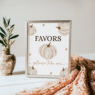 Our Little Pumpkin Birthday Favours Sign