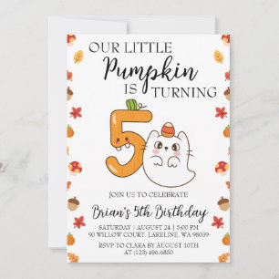 our little pumpkin birthday invitations