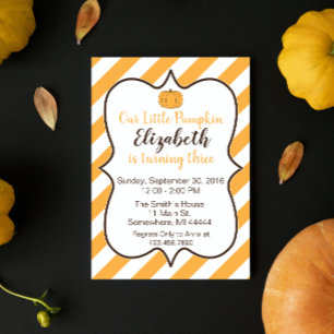 Our Little Pumpkin Birthday Invite
