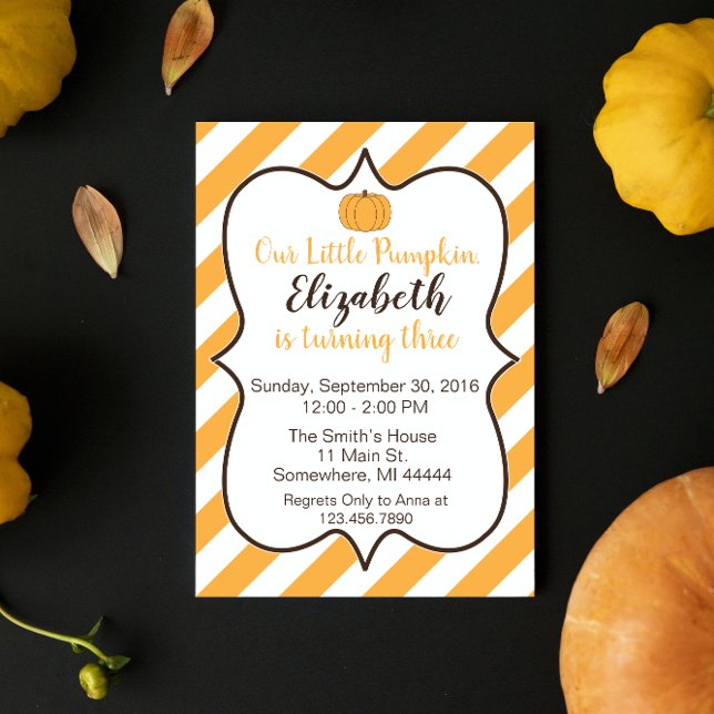 Our Little Pumpkin Birthday Invite (Creator Uploaded)