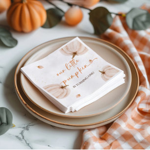 Our Little Pumpkin Birthday Napkin