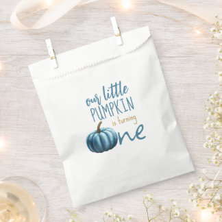 Our Little Pumpkin Blue 1st Birthday Favour Bag