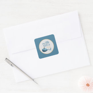 Our Little Pumpkin Blue 1st Birthday Square Sticker
