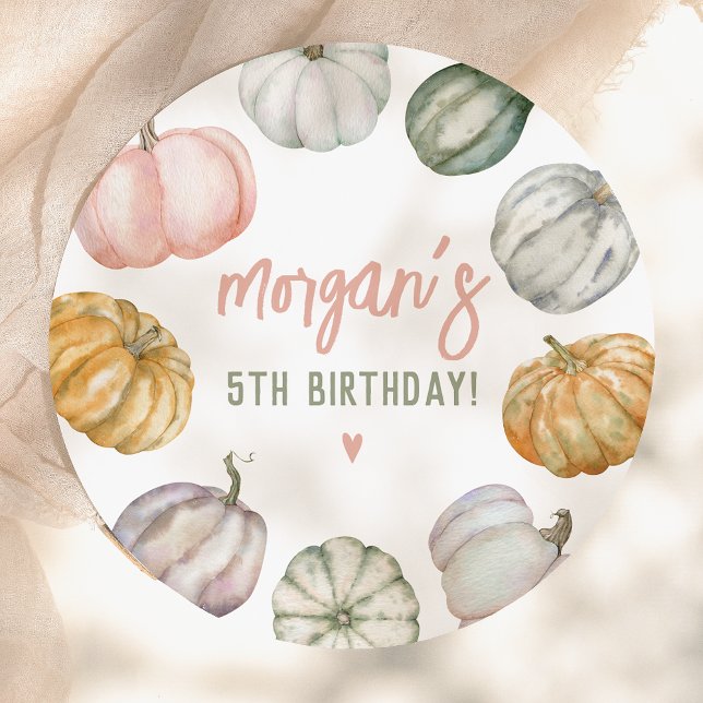 Our Little Pumpkin Cute Fall Birthday Party Paper Plate (Creator Uploaded)