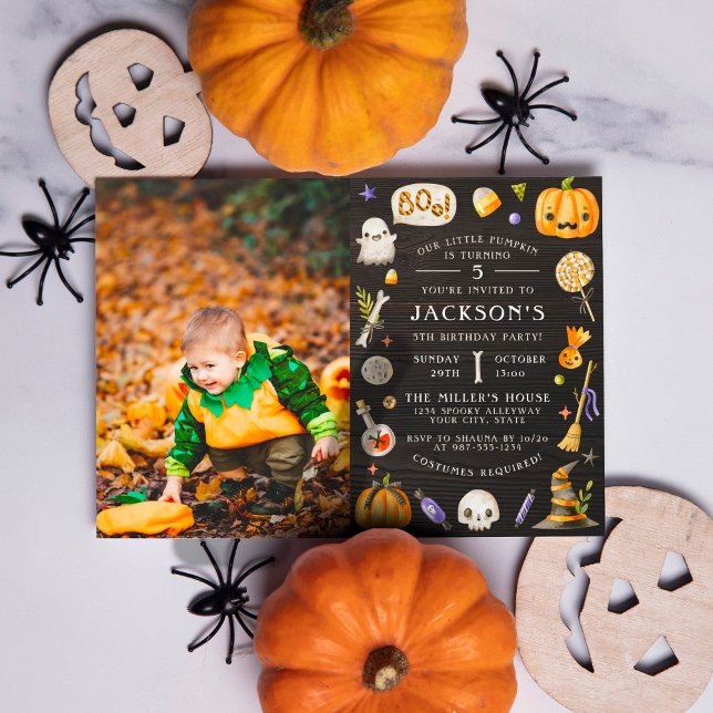 Our Little Pumpkin | Cute Halloween Birthday Party Invitation (Creator Uploaded)