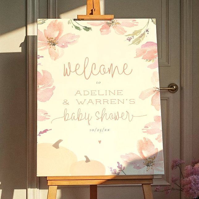 Our Little Pumpkin Fall Baby Shower Welcome Sign (Creator Uploaded)
