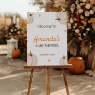 Our Little Pumpkin Fall Baby Shower Welcome Sign