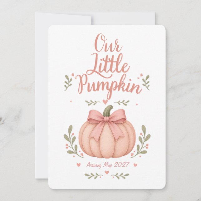 Our Little Pumpkin Fall Pregnancy Announcement   (Front)