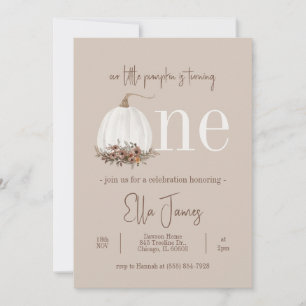 Our Little Pumpkin First Birthday Invitation