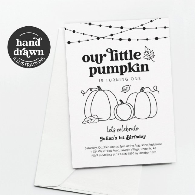 Our Little Pumpkin First Birthday Party Invitation (Creator Uploaded)