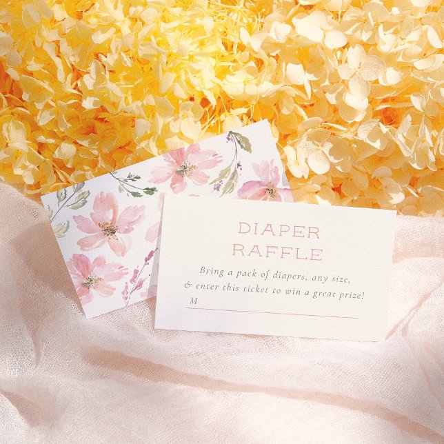 Our Little Pumpkin Floral Diaper Raffle Enclosure Card (Creator Uploaded)