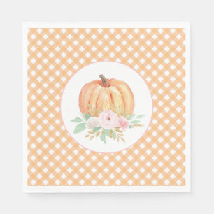 Our Little Pumpkin floral first birthday Napkin