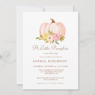 Our Little Pumpkin Girl Baby Shower Invitation