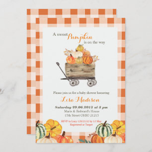 Our Little Pumpkin is on the way Baby shower Invit Invitation