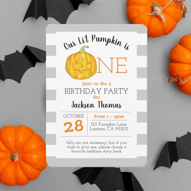 Our Little Pumpkin is One First Birthday Invitation (Creator Uploaded)