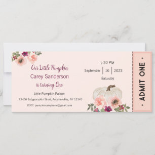 Our Little Pumpkin is One Invitation, 1st Birthday Invitation