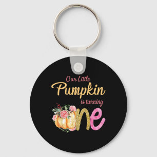 Our Little Pumpkin Is Turning 1 Fall 1st Birthday Key Ring