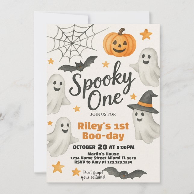 Our Little Pumpkin is Turning One | 1st Birthday Invitation (Front)