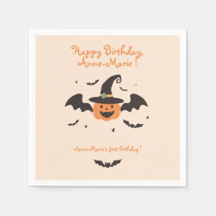 Our Little Pumpkin is turning one Birthday Napkin